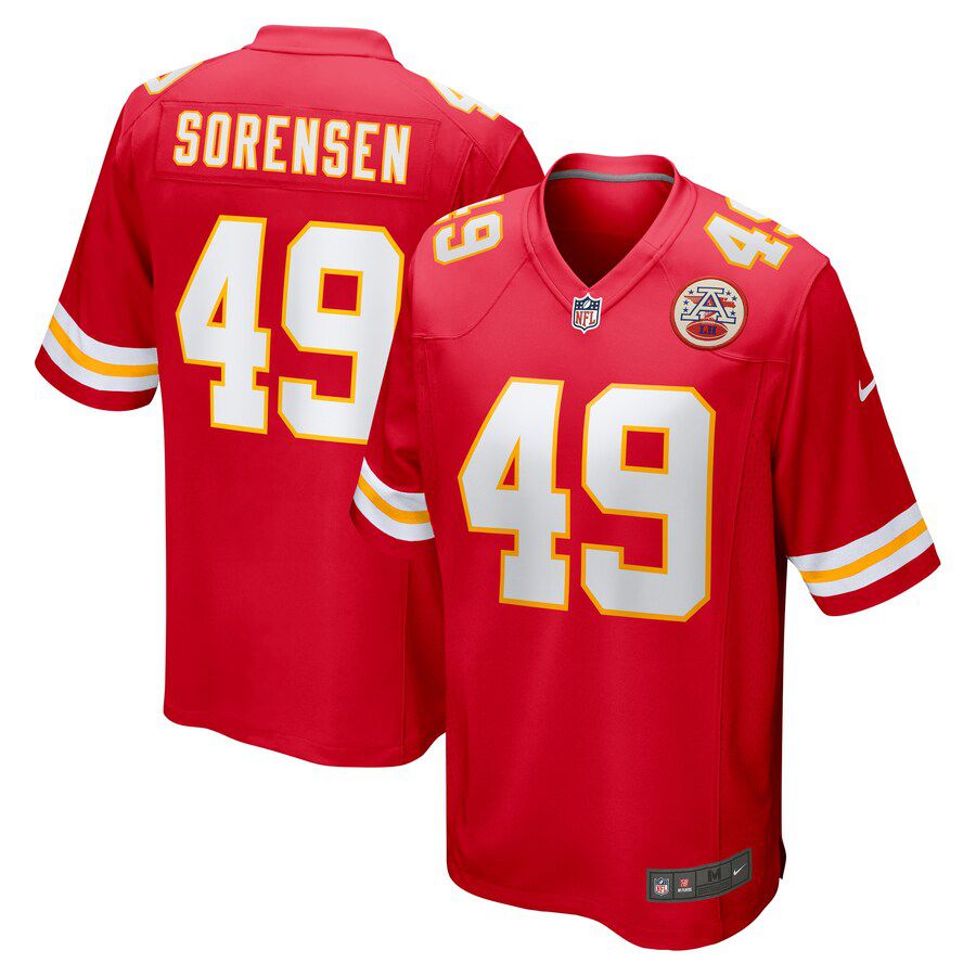 Men Kansas City Chiefs 49 Daniel Sorensen Nike Red Game NFL Jersey